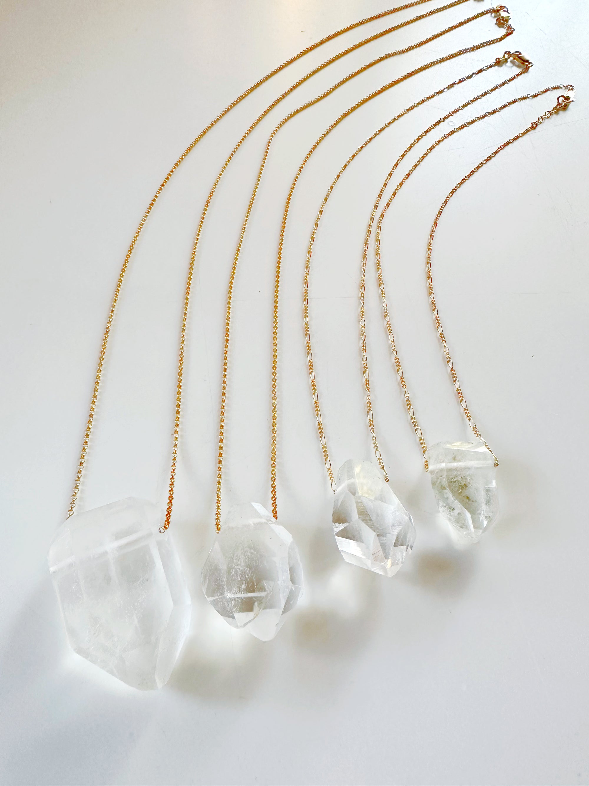 Quartz Point &amp; 14k Gold Filled Necklace