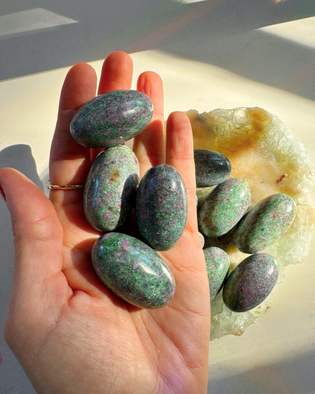 Ruby in Fuchsite Lingams - Baltic Mermaid