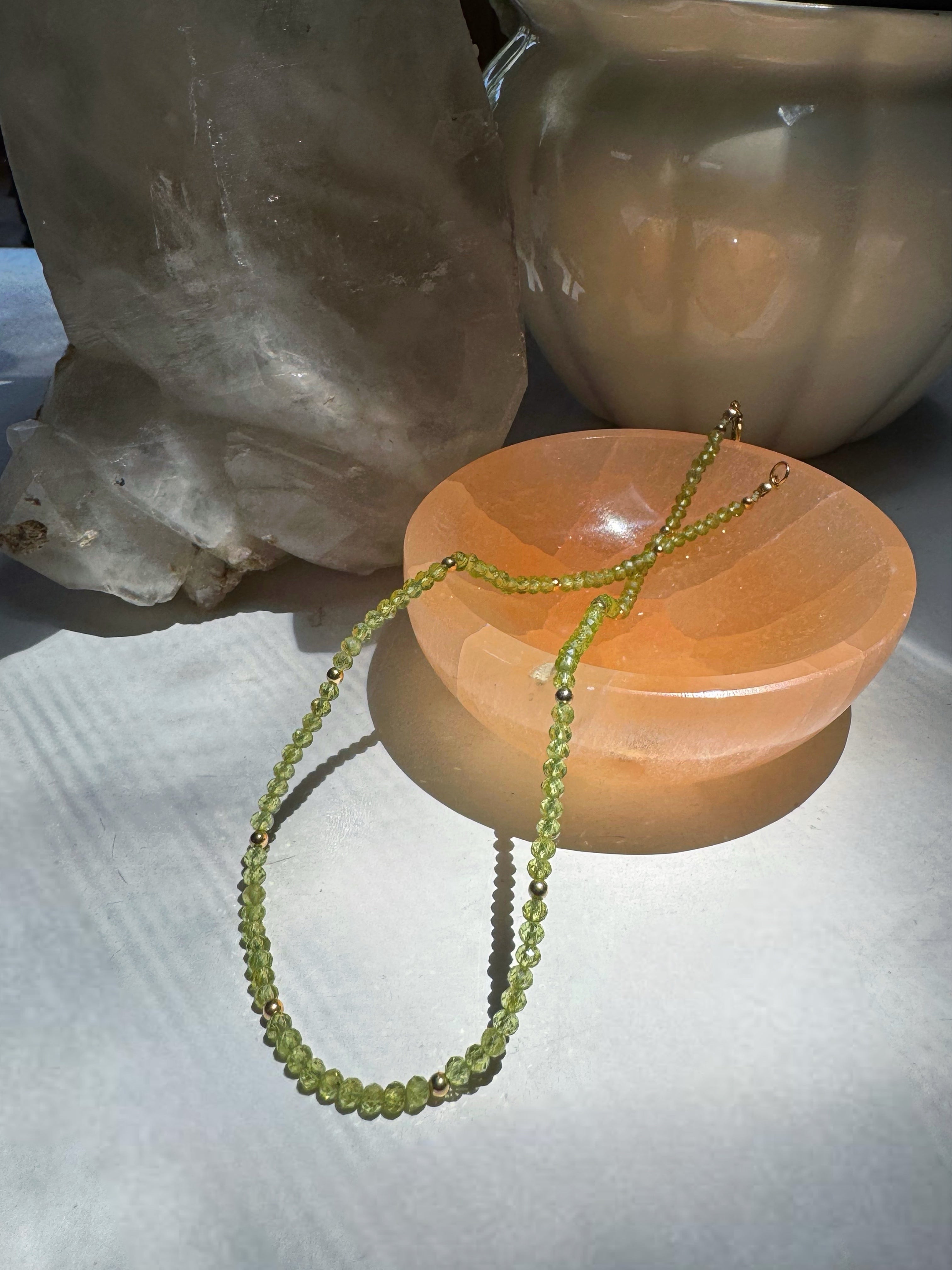 Peridot Gemstone Necklace Baltic Mermaid