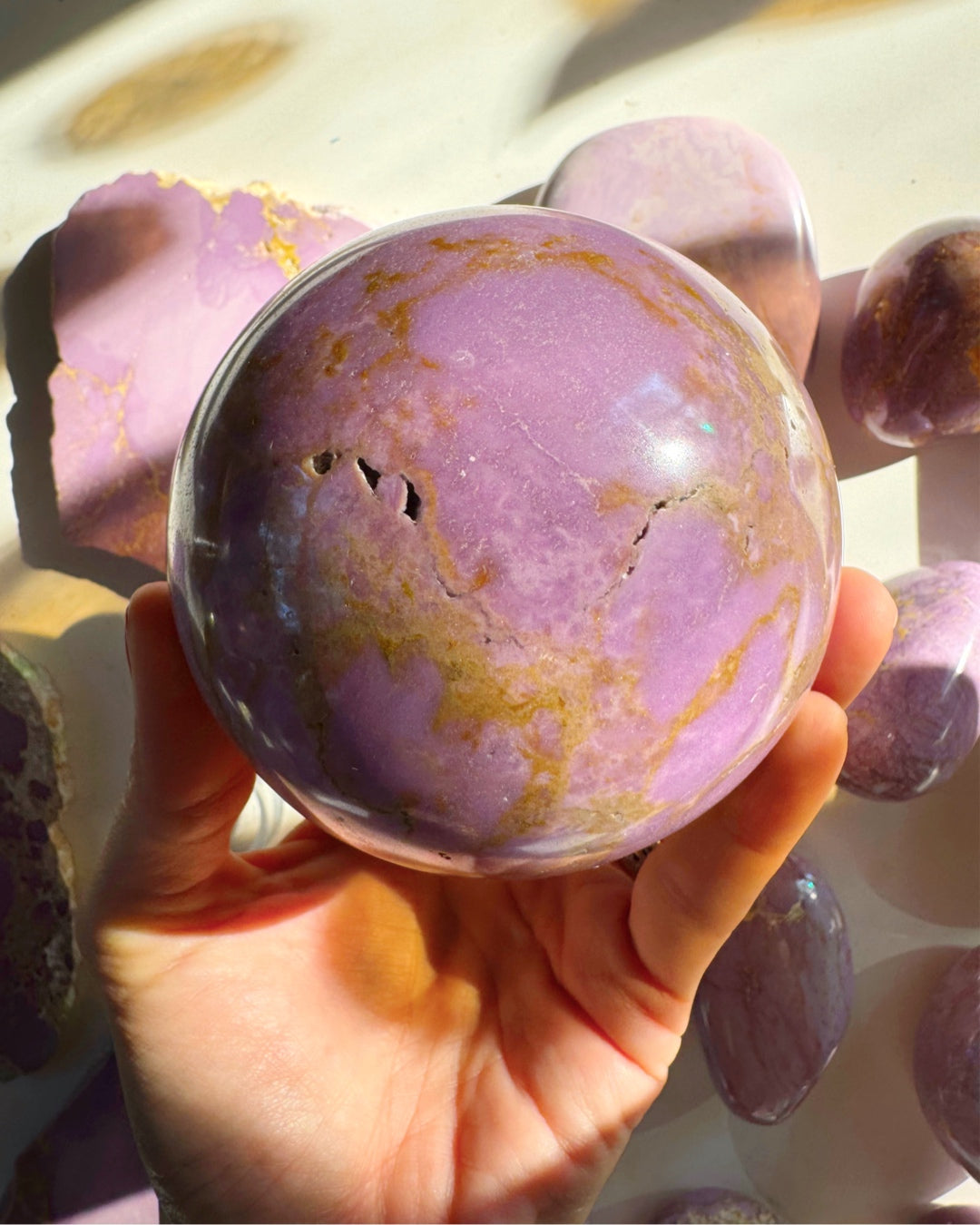 Phosphosiderite Large Sphere - AAA - Baltic Mermaid