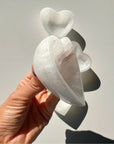 Small Selenite Heart Dish