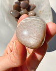 Sunstone & Peach Moonstone Palm Stone - D