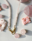 “Hand of Love” Rose Quartz Gemstone Candy Necklace