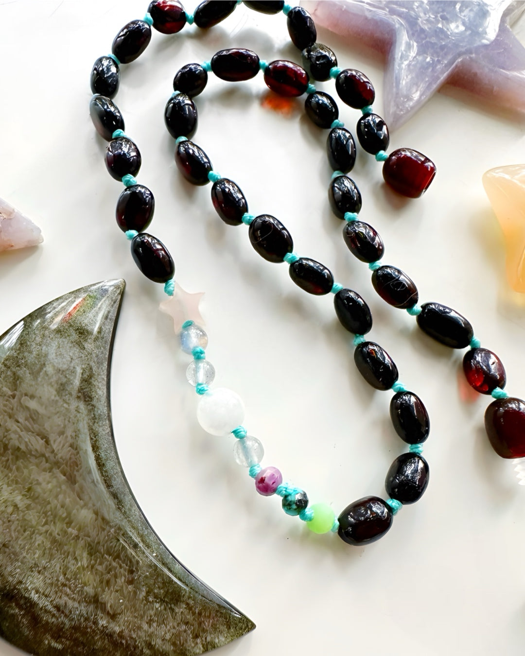 “Wish” Baltic Amber &amp; Gemstone Necklace