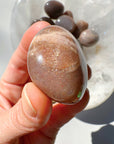 Sunstone & Peach Moonstone Palm Stone - C