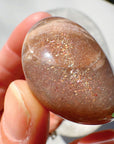 Sunstone & Peach Moonstone Palm Stone - C