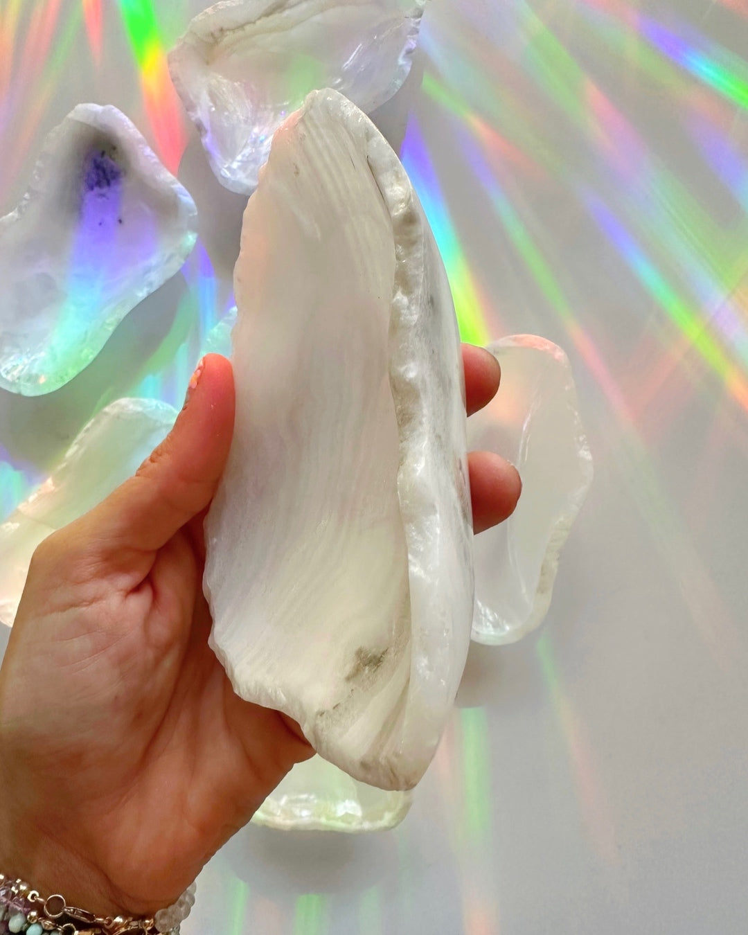 White Calcite Dish E - Baltic Mermaid