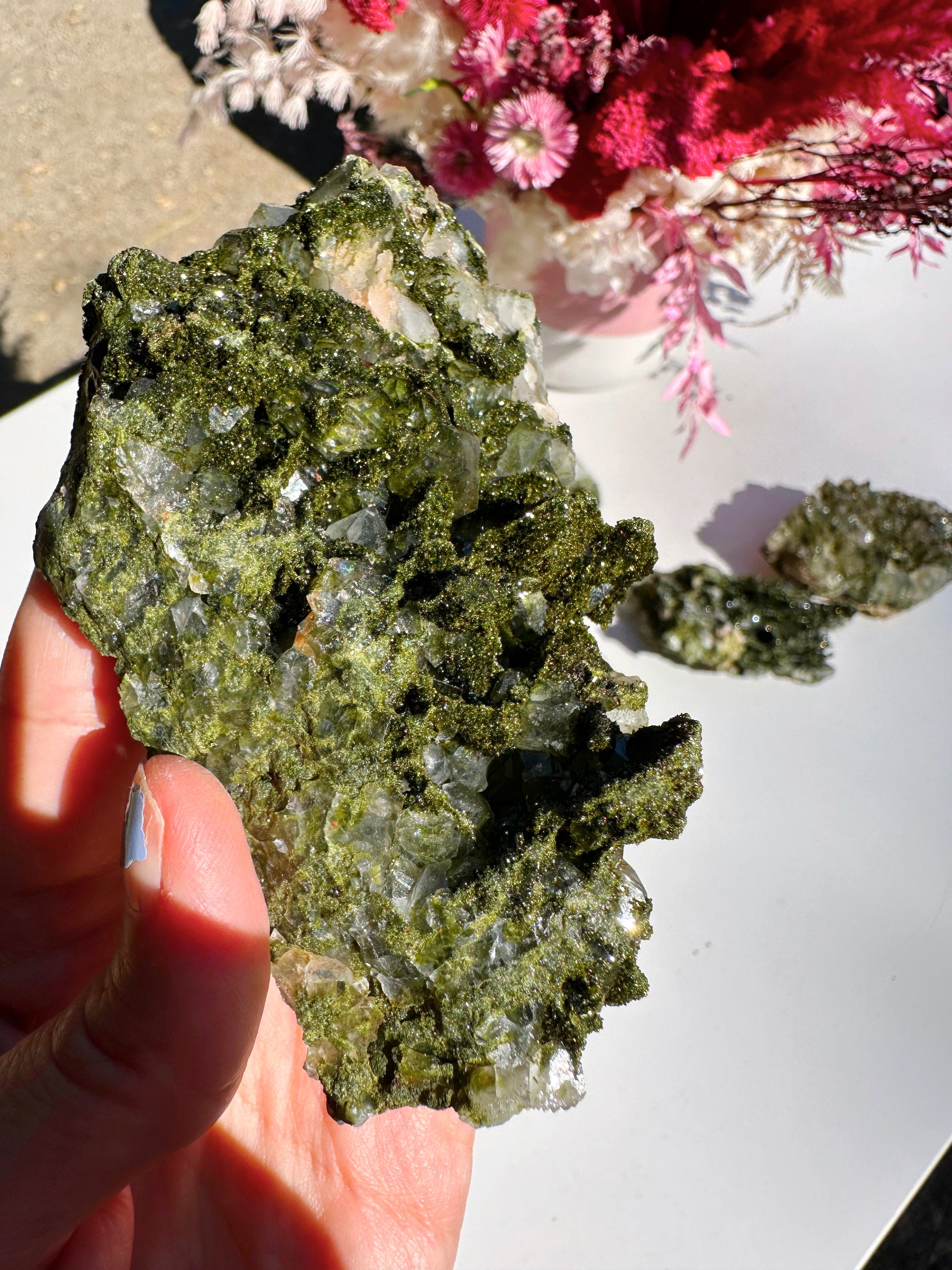 Epidote Quartz Cluster