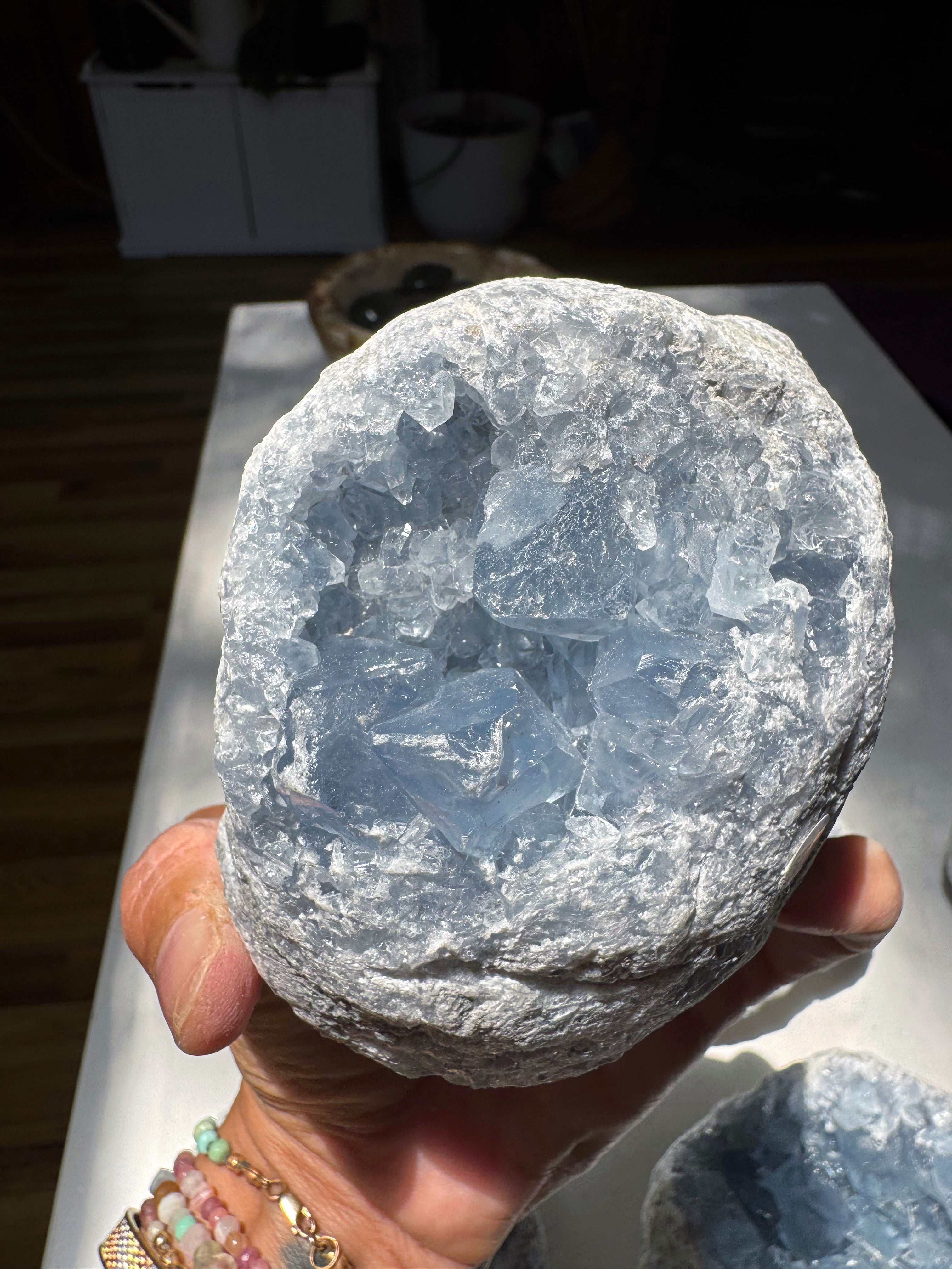 Celestite Cluster Baltic Mermaid