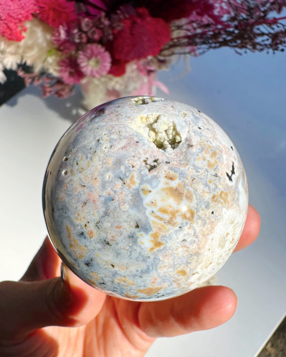 Ocean Jasper Sphere - Baltic Mermaid