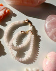 Rose Quartz Gemstone Candy Bracelet