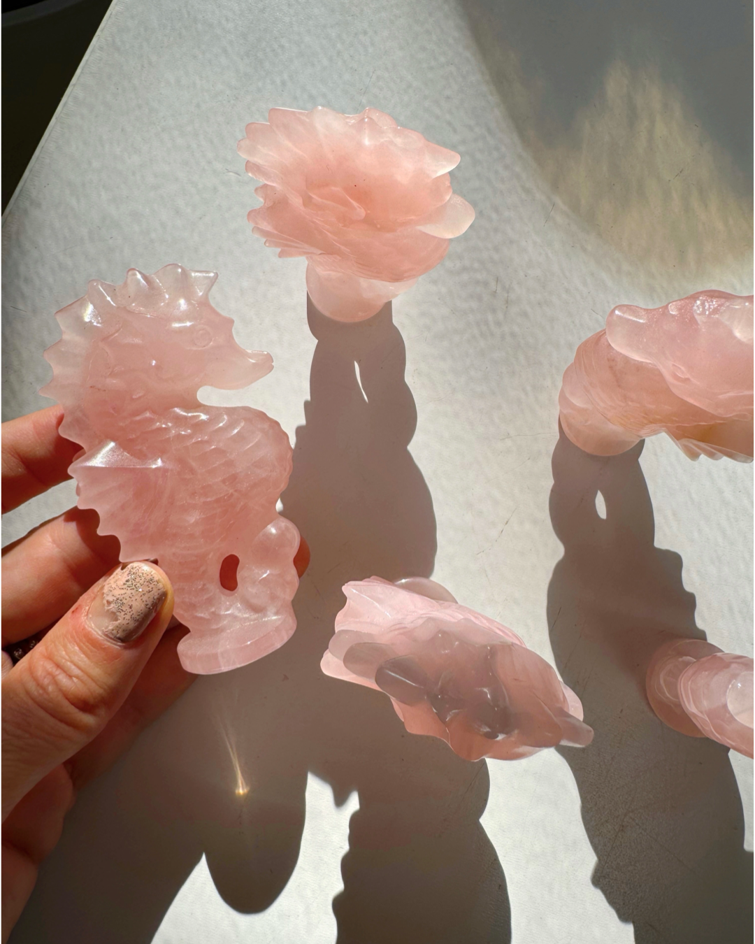 Rose Quartz Seahorse - Baltic Mermaid