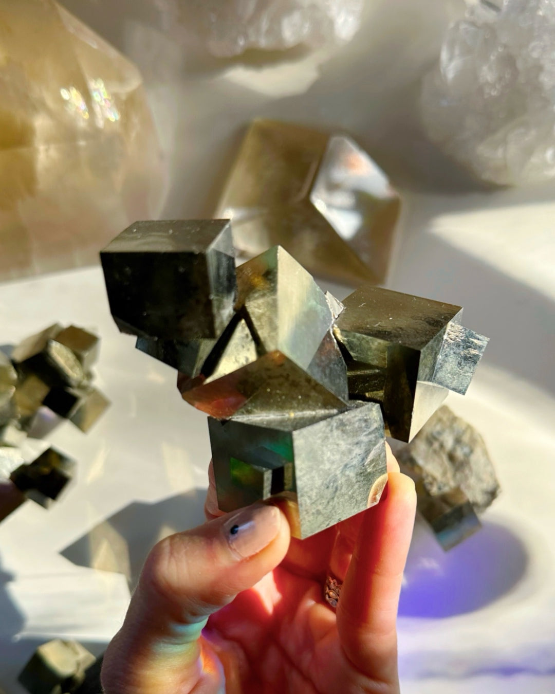 Pyrite Cube Cluster - AAA - Baltic Mermaid