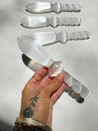 Selenite Dagger w/ Twisted Handle Baltic Mermaid