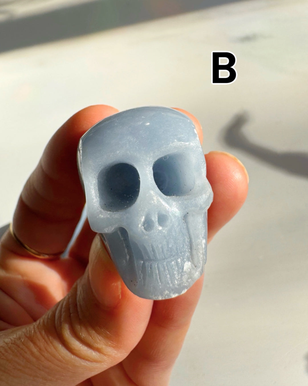 Angelite Skulls