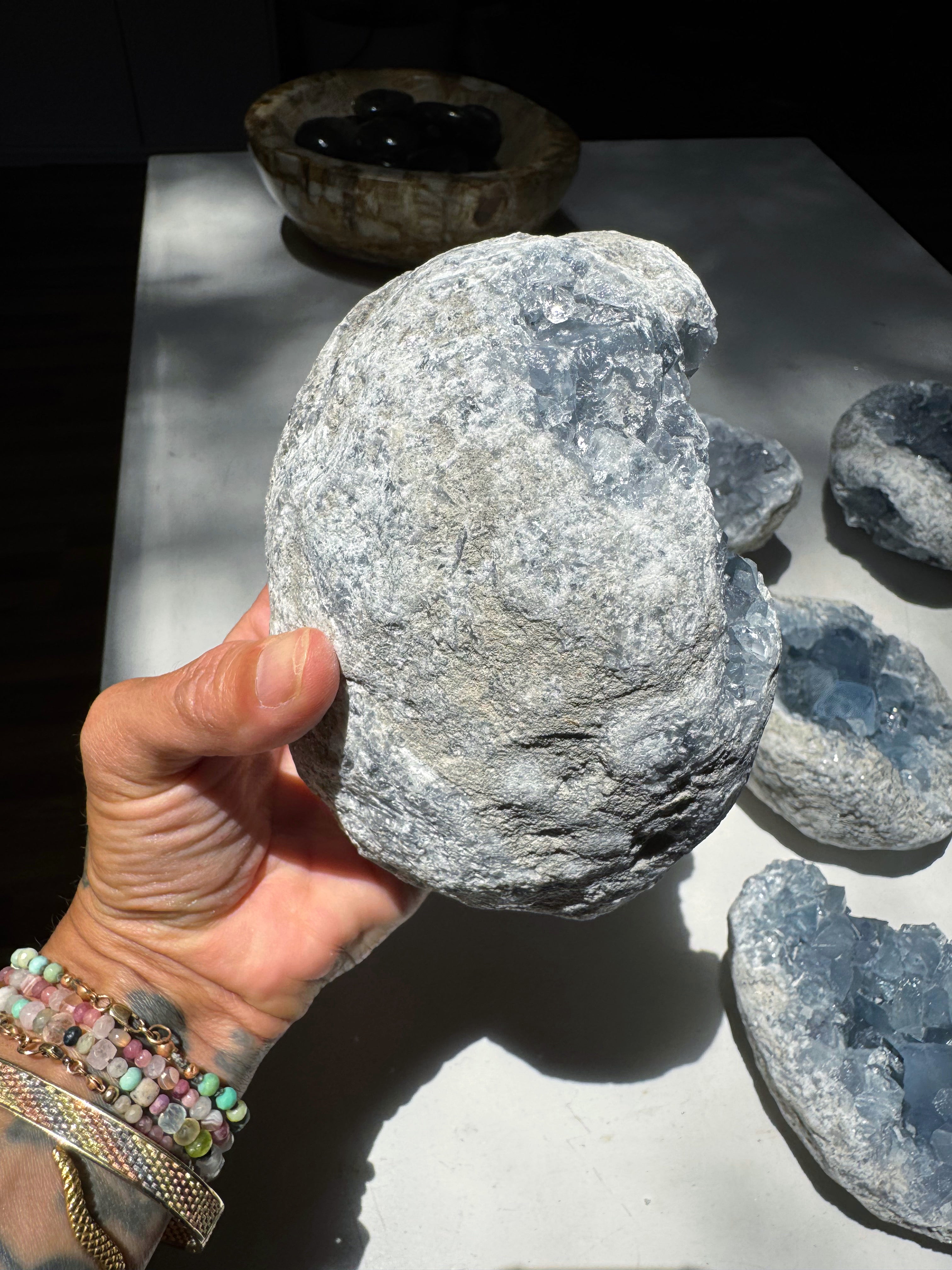 Celestite Cluster Baltic Mermaid