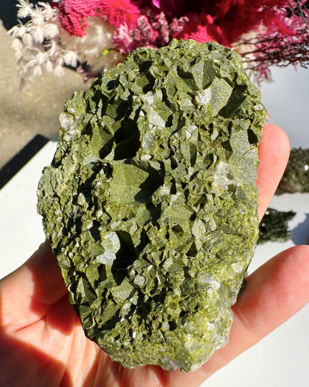 Epidote Quartz Cluster