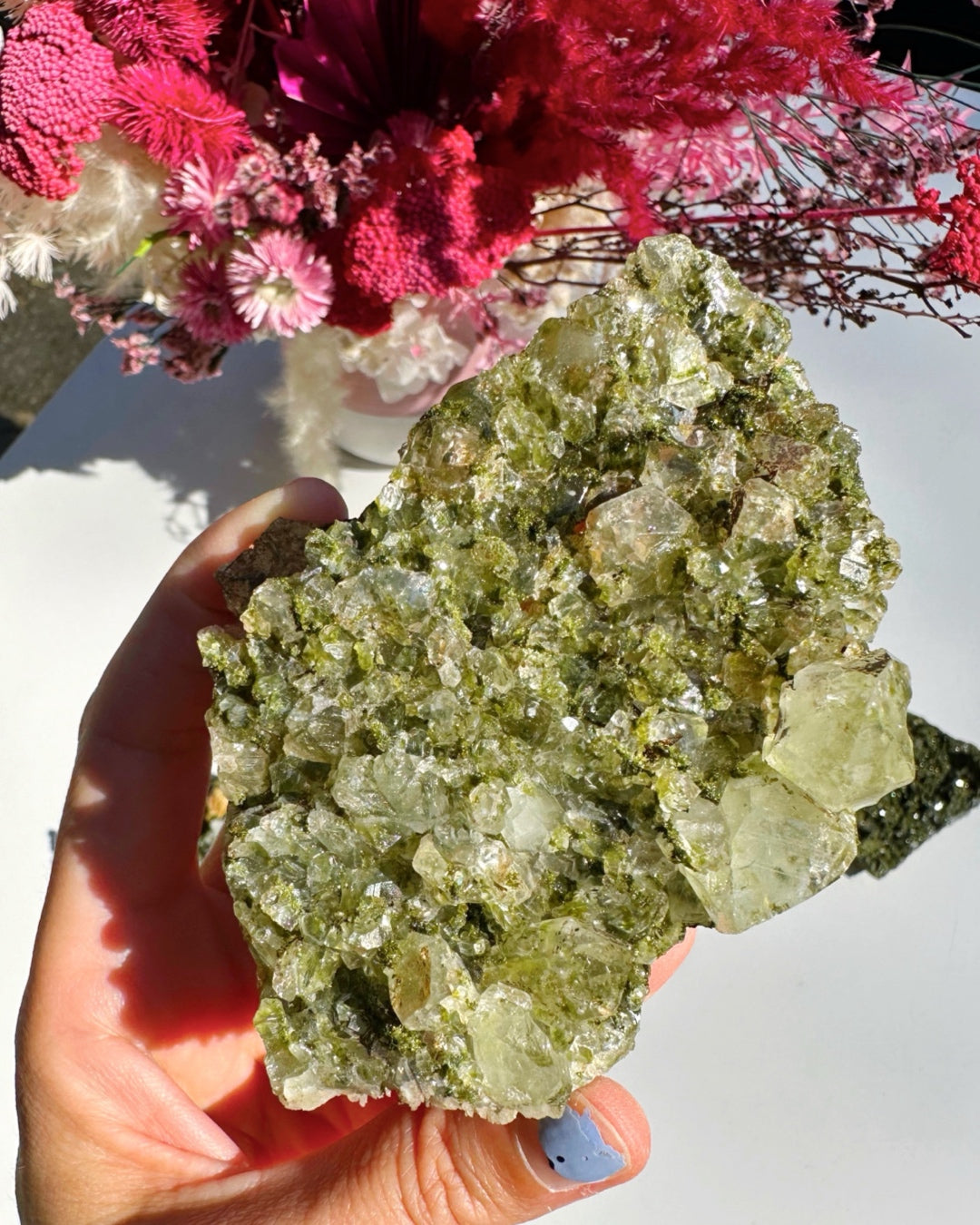 Epidote Quartz Cluster - Baltic Mermaid