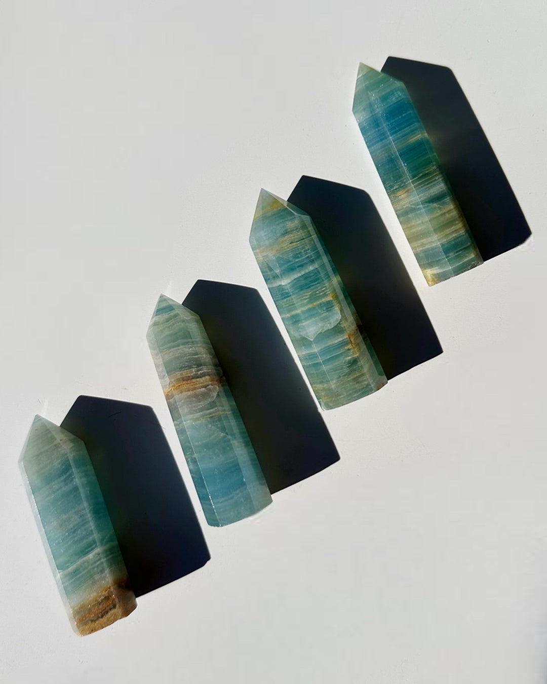 Blue Calcite Towers - Small