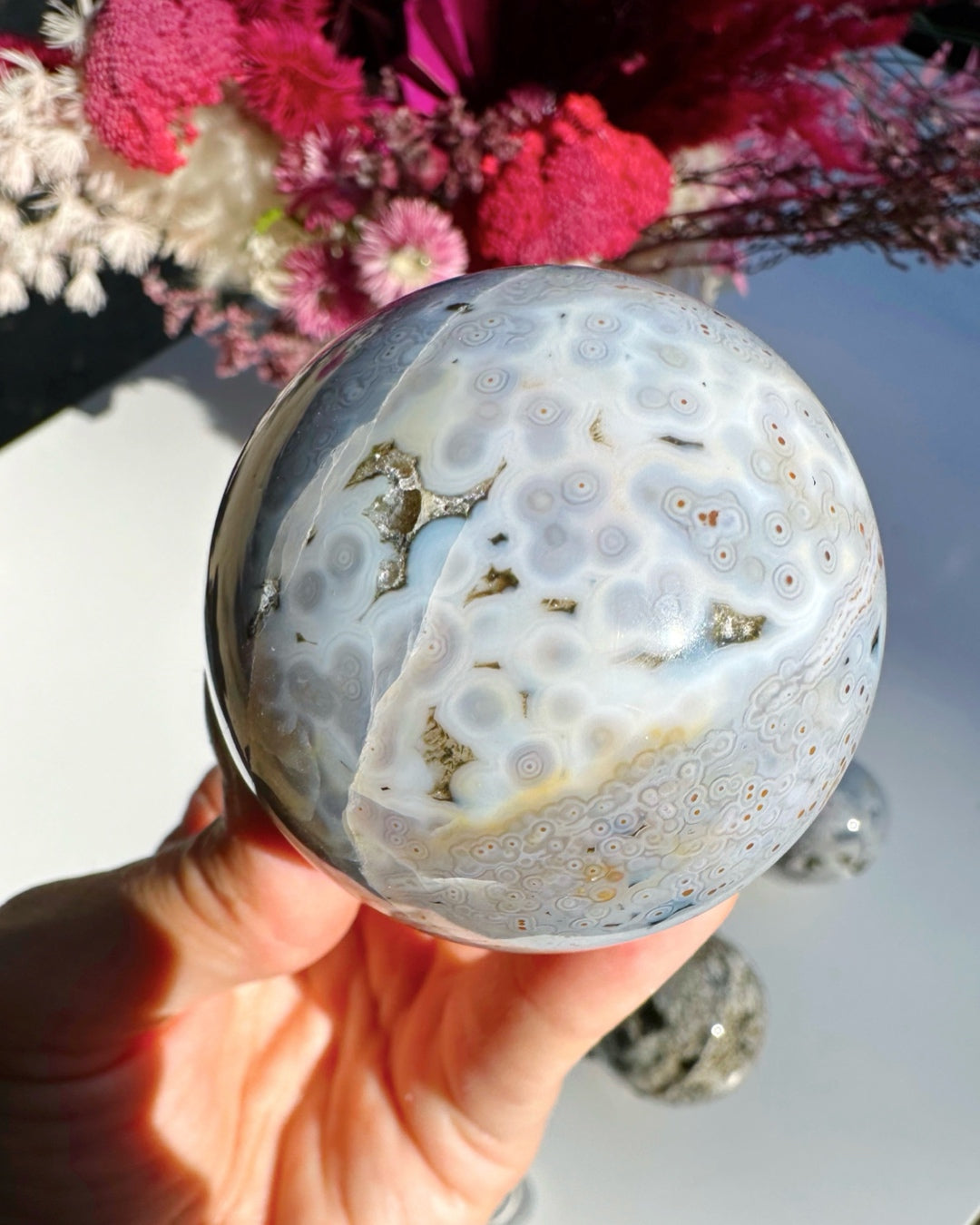Ocean Jasper Sphere - Baltic Mermaid