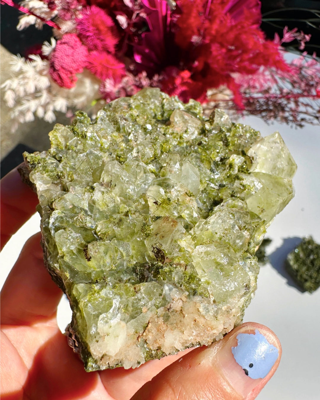 Epidote Quartz Cluster