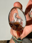 Intaglio Tiger Carved Chlorite Quartz/Garden Quartz  Cabochon Baltic Mermaid