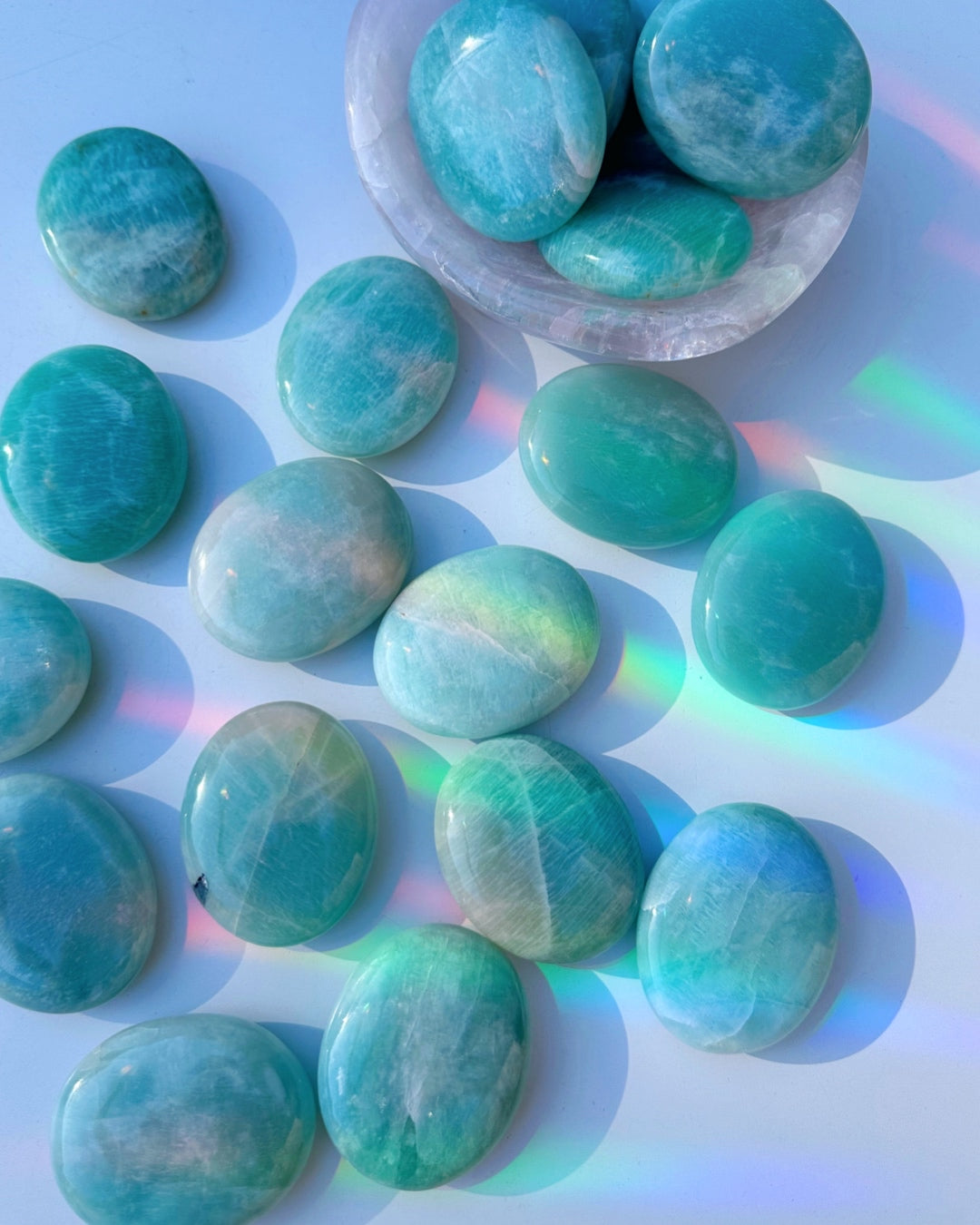 Amazonite Palm Stones