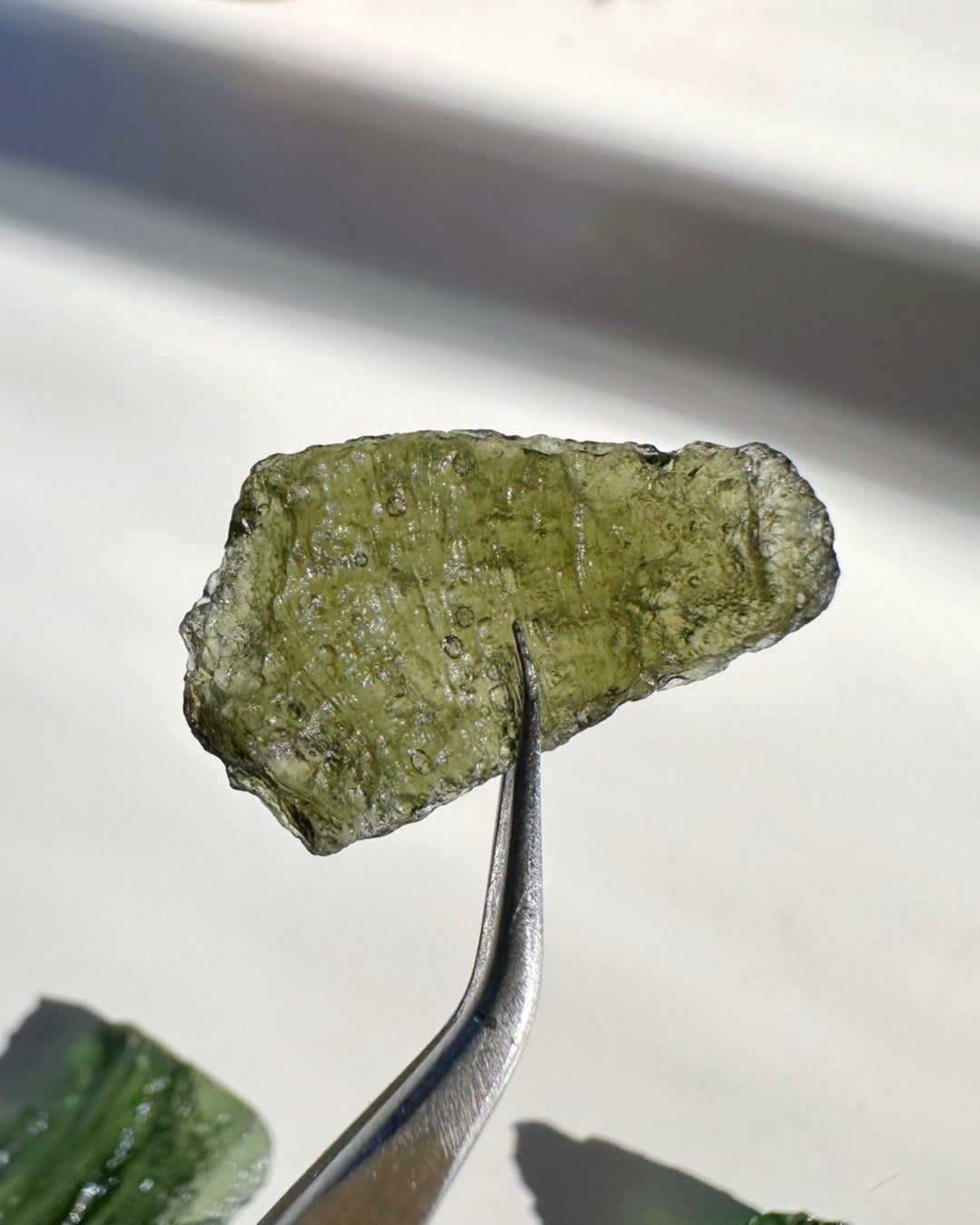 Chlum Moldavite w/ Rainbow 