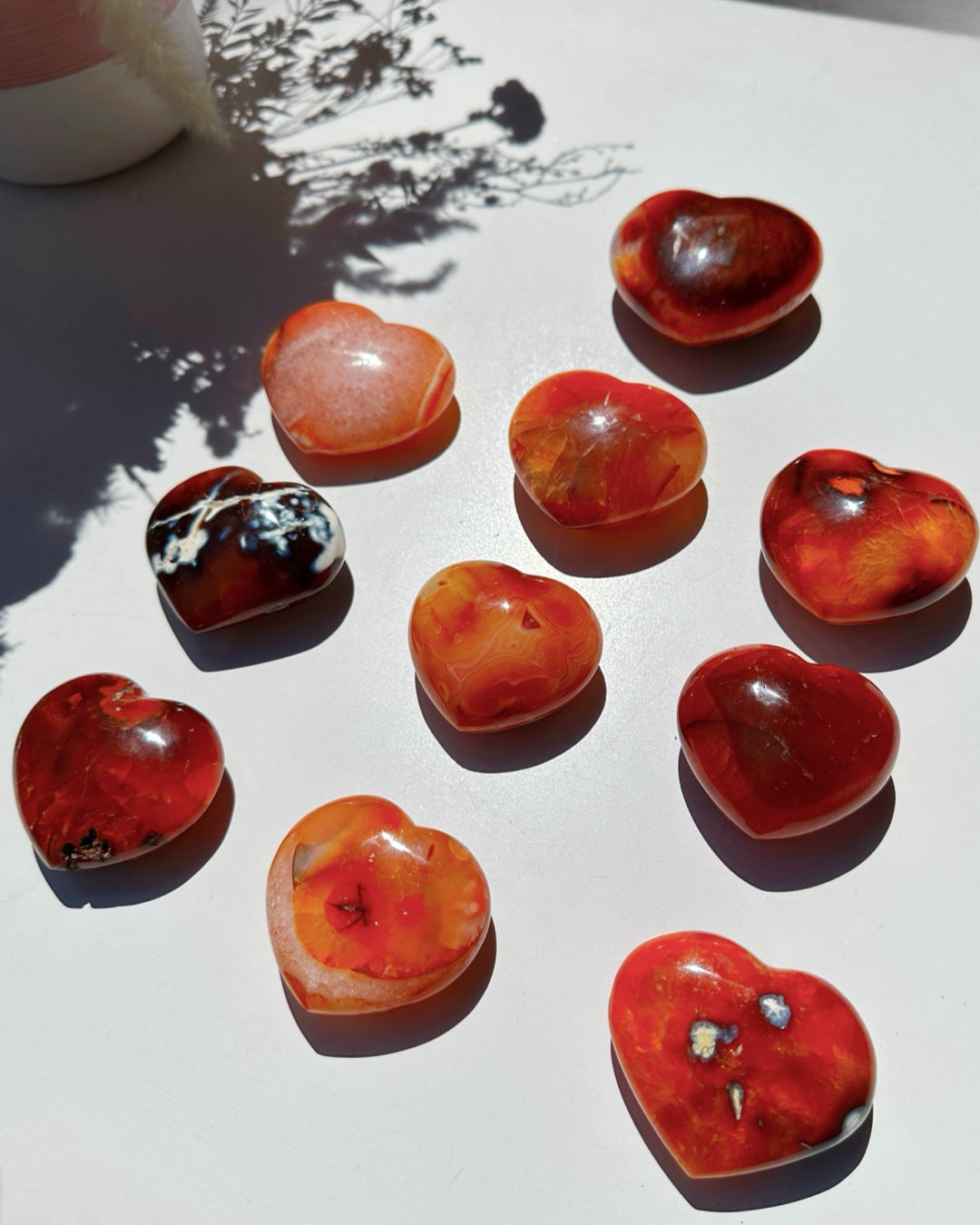 Carnelian Agate Hearts