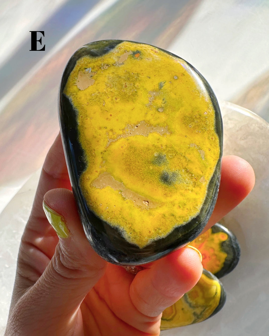 Bumblebee Jasper Palm Stones - Baltic Mermaid