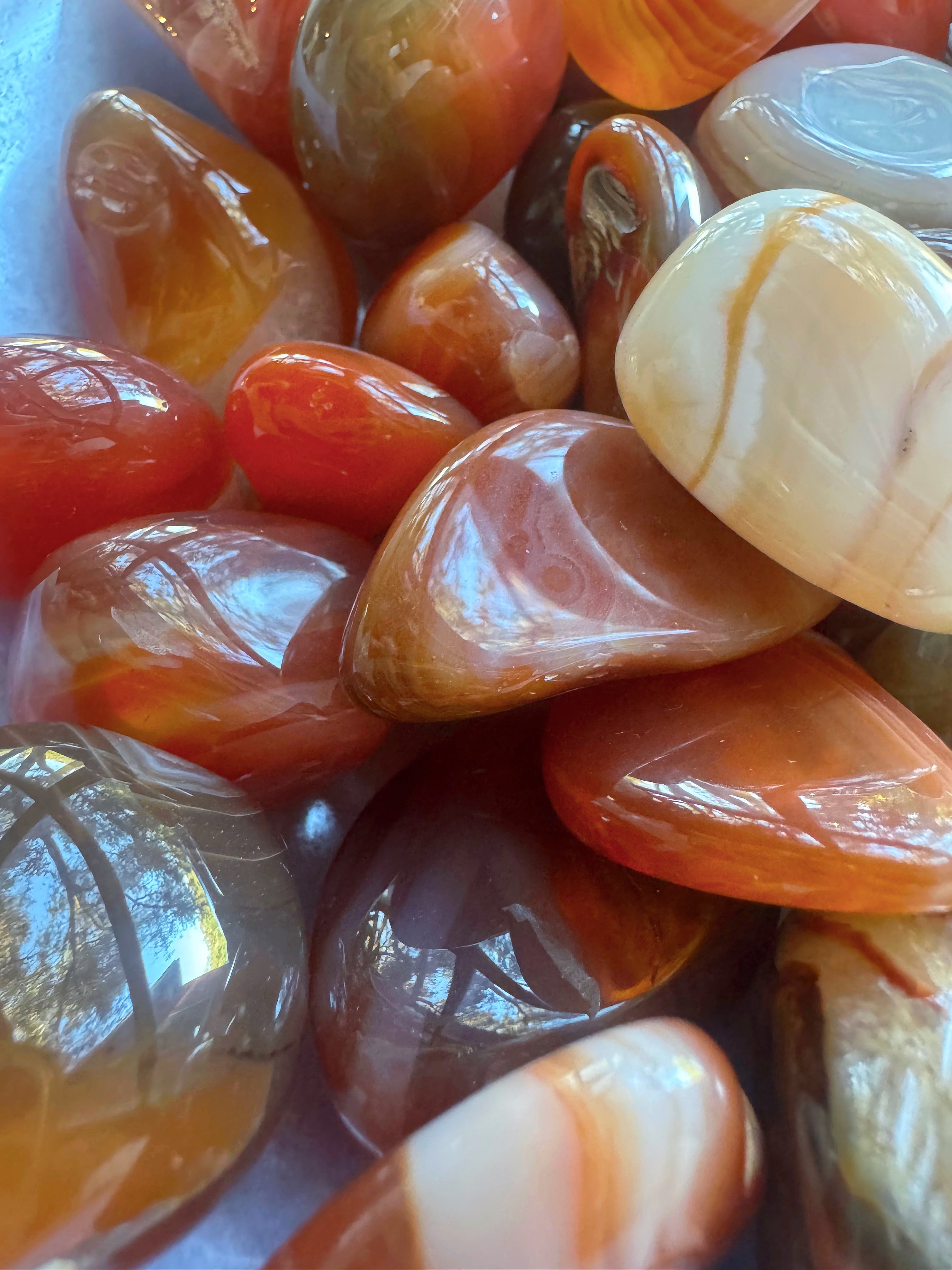 Carnelian Tumbled Stones Baltic Mermaid