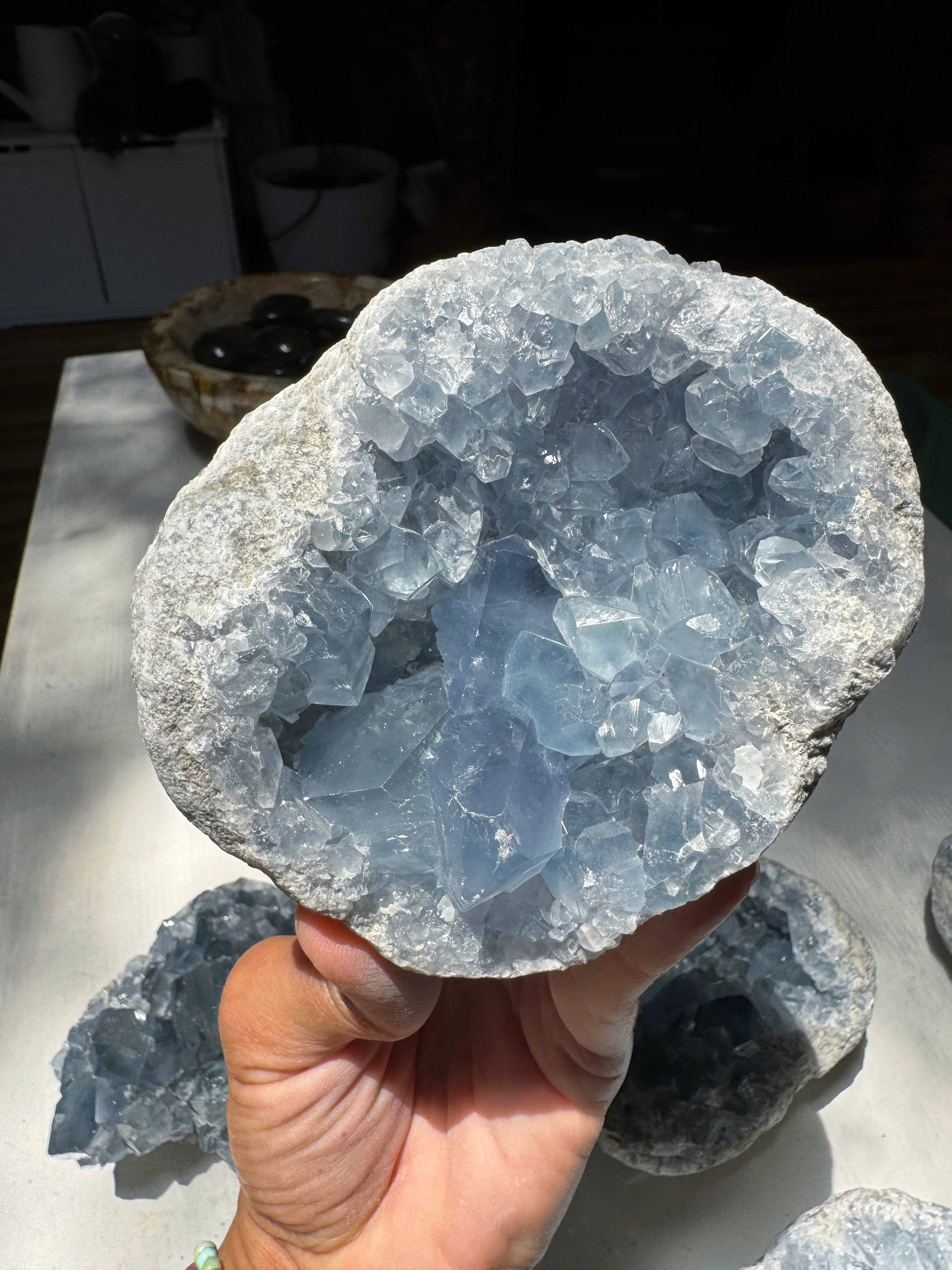 Celestite Cluster Baltic Mermaid