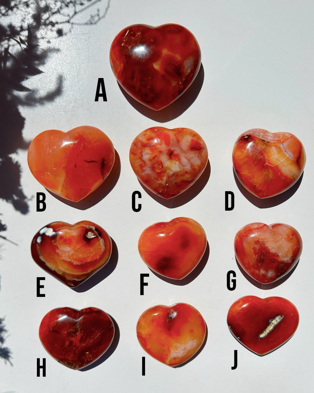 Carnelian Agate Hearts - Baltic Mermaid