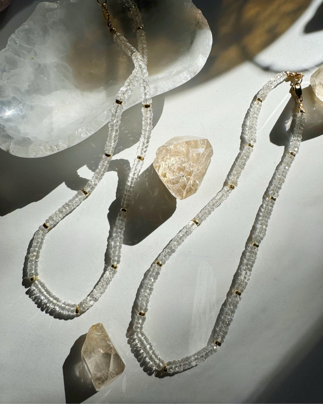 “Rihanna” - White Topaz Gemstone Candy Necklace - Baltic Mermaid