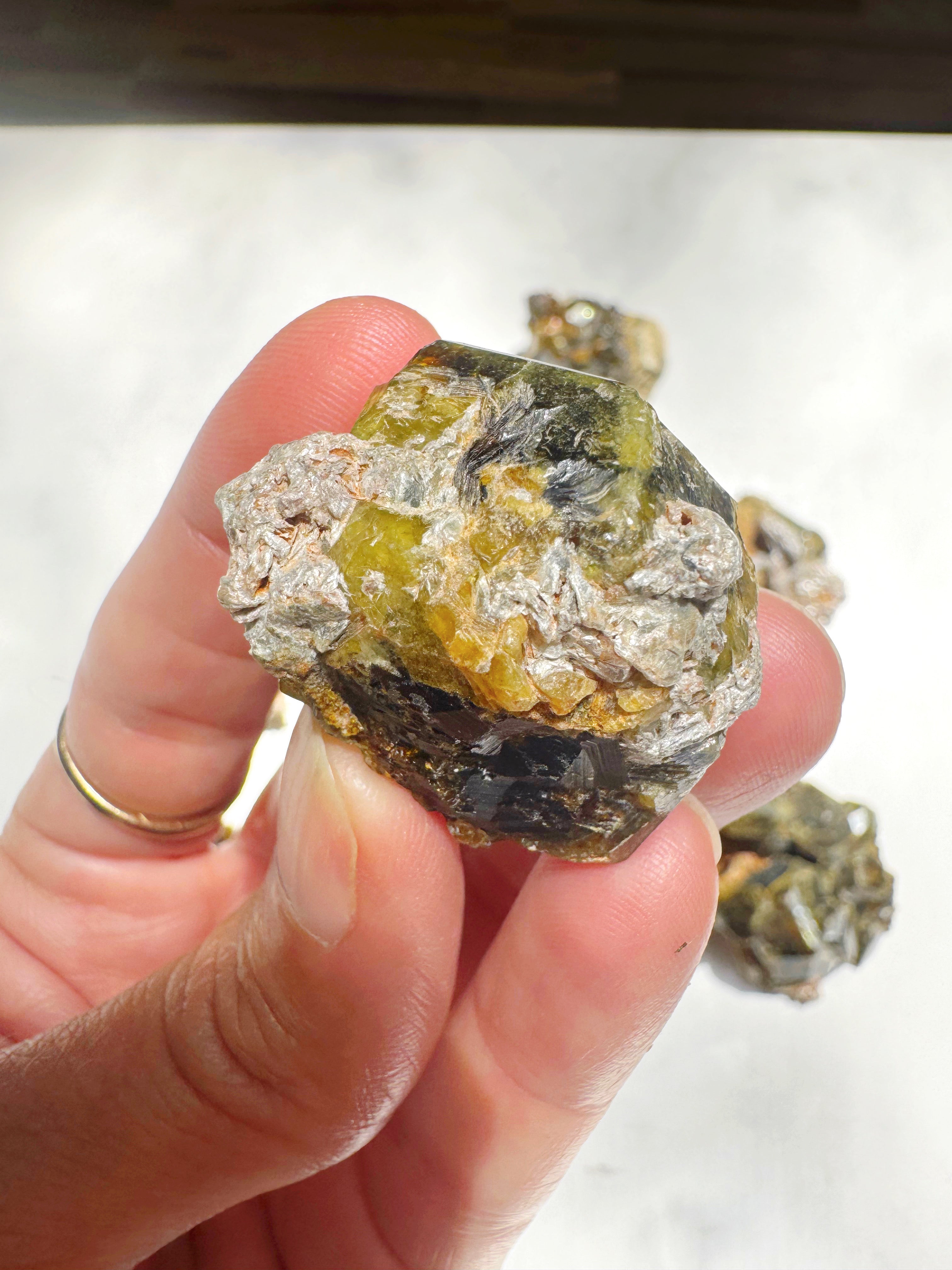 Rare Mali Green Grossular Andradite Garnet w/ Clinochlore AAA Quality Baltic Mermaid