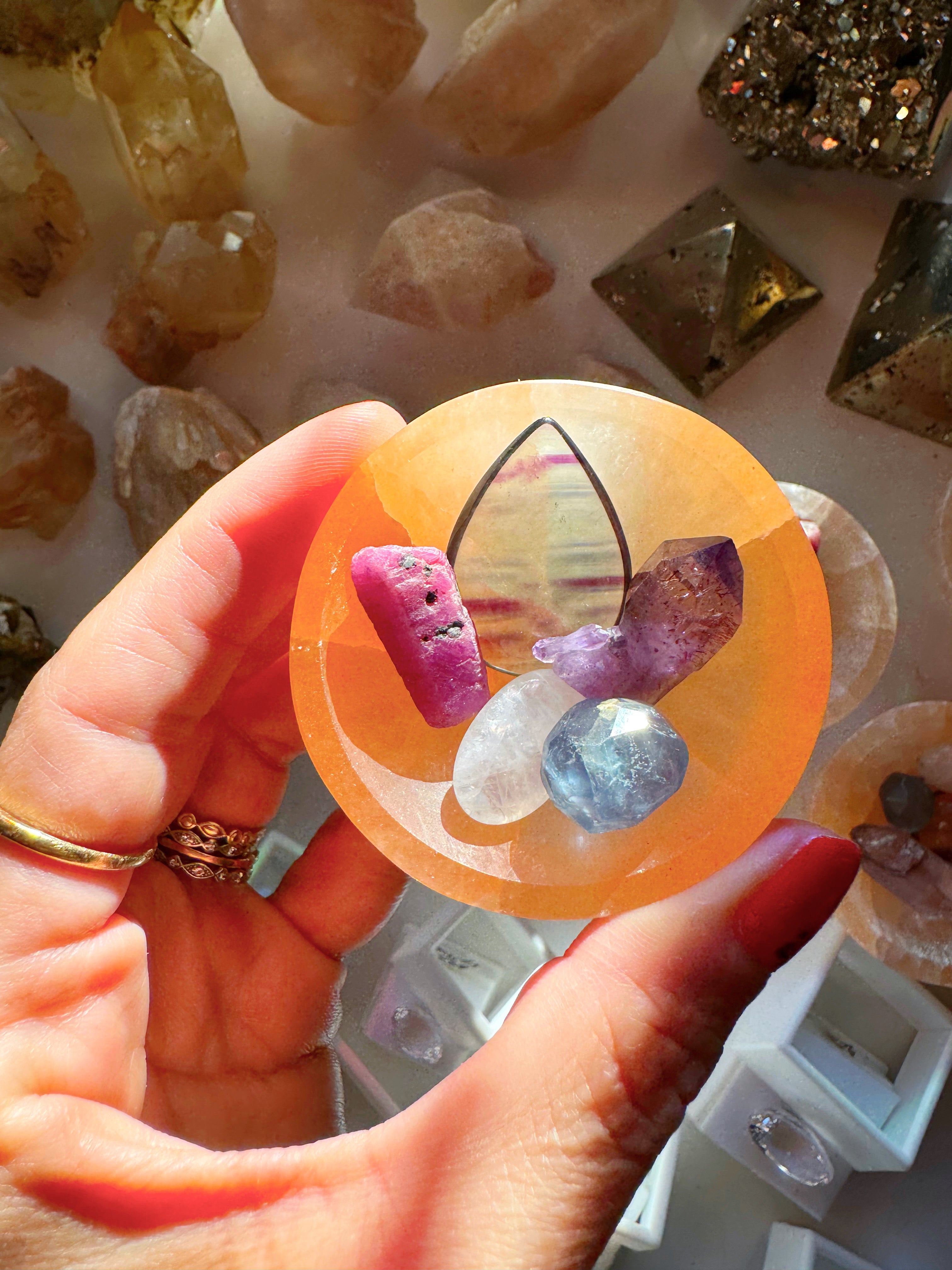 Peach Selenite Lil Bowls - Baltic Mermaid