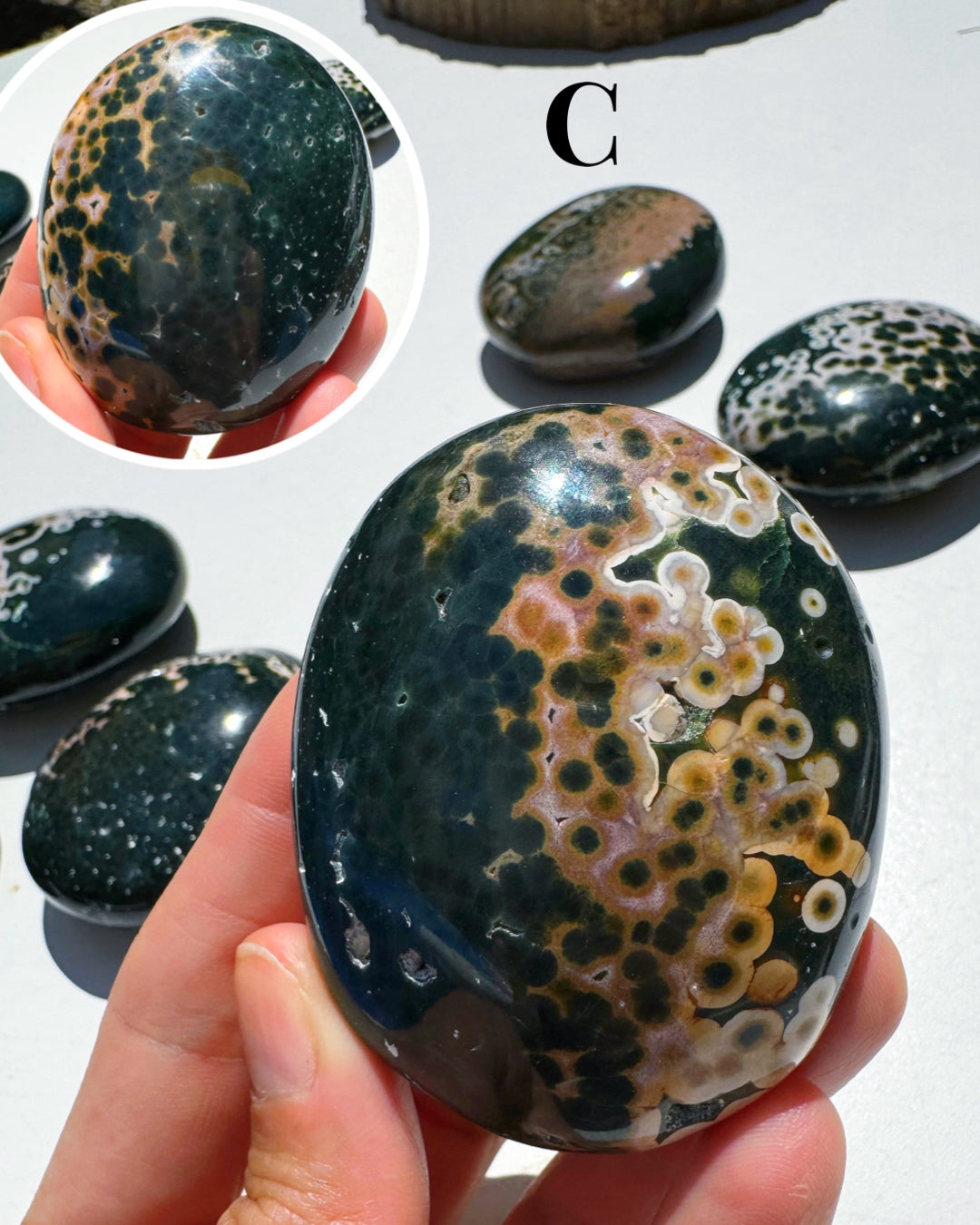 Ocean Jasper Palm Stones - Baltic Mermaid