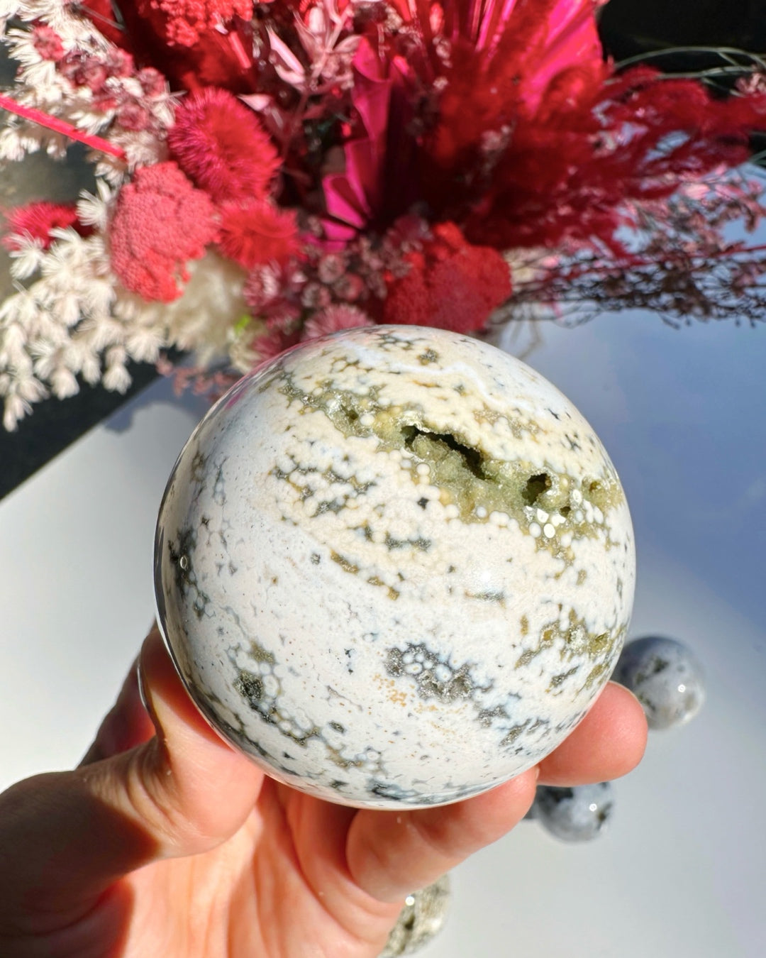 Ocean Jasper Sphere - Baltic Mermaid