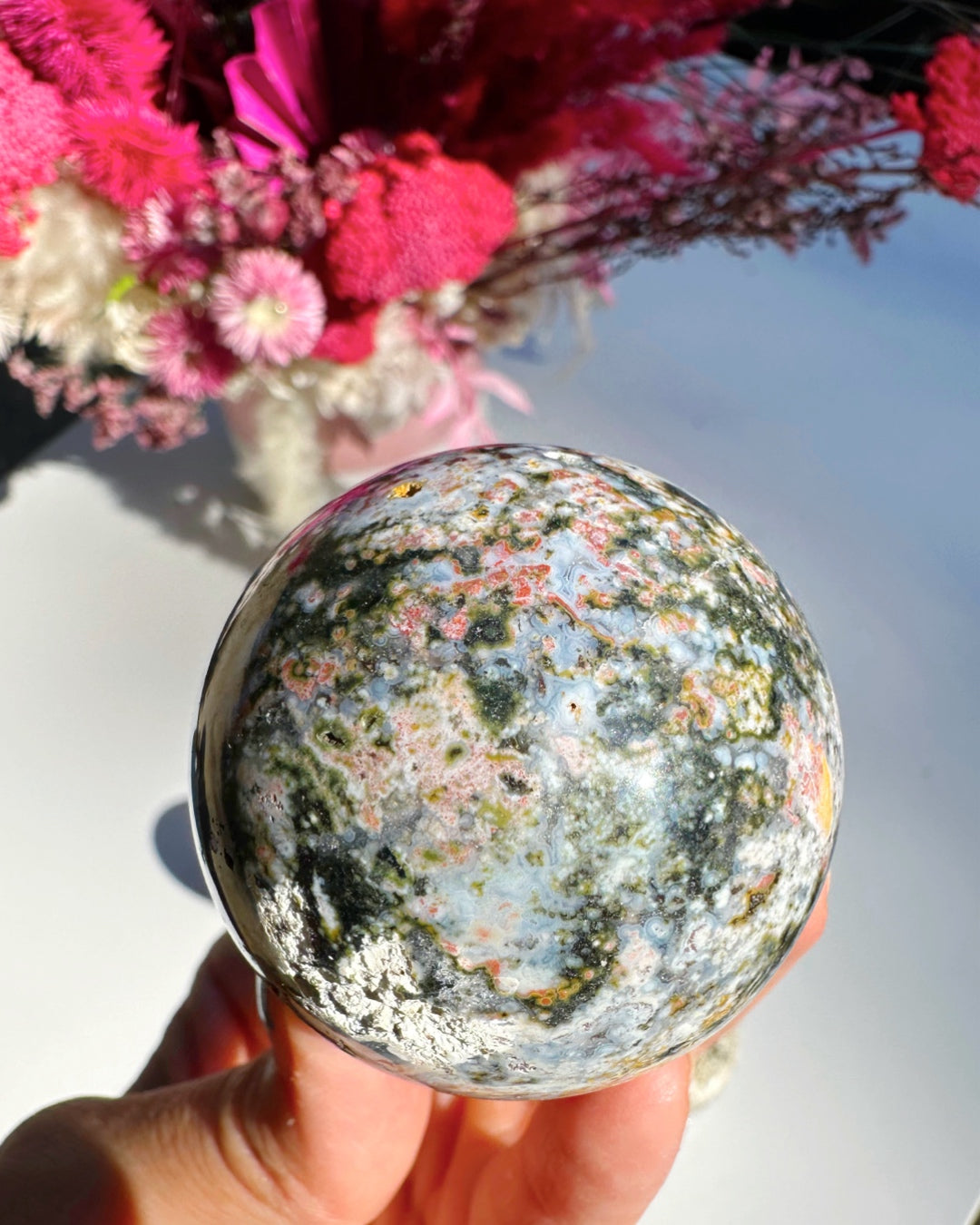Ocean Jasper Sphere - Baltic Mermaid