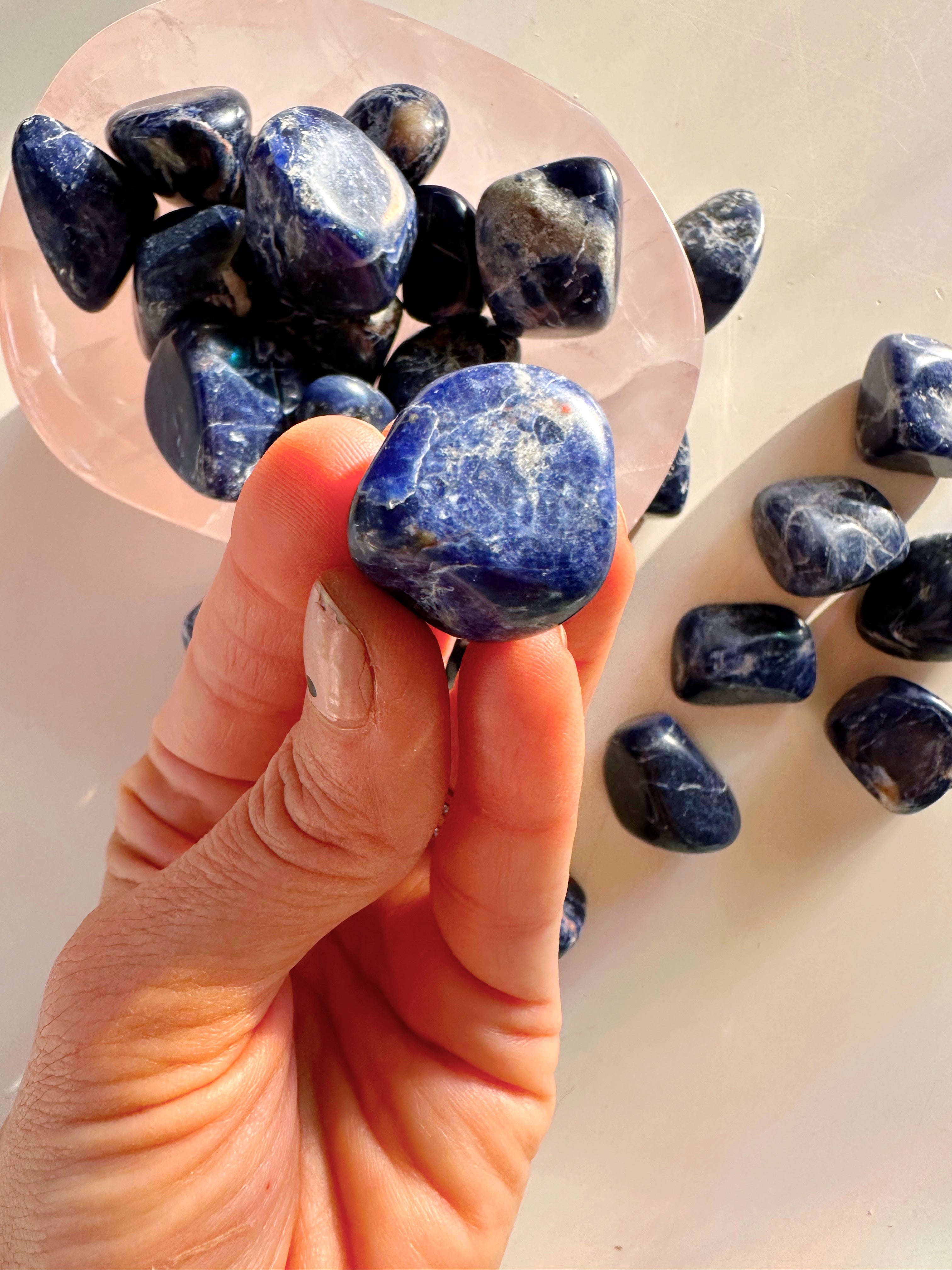 Sodalite Tumbled Stones - Baltic Mermaid