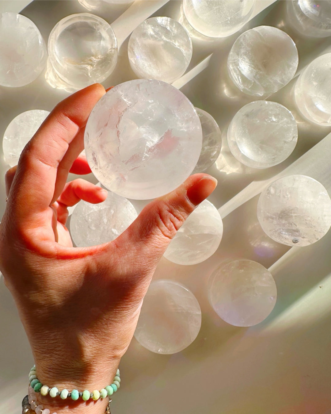 Clear Quartz Sphere Stand/Small Dish - Baltic Mermaid