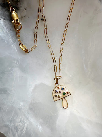 Mellow Mushroom Gold Filled Necklace