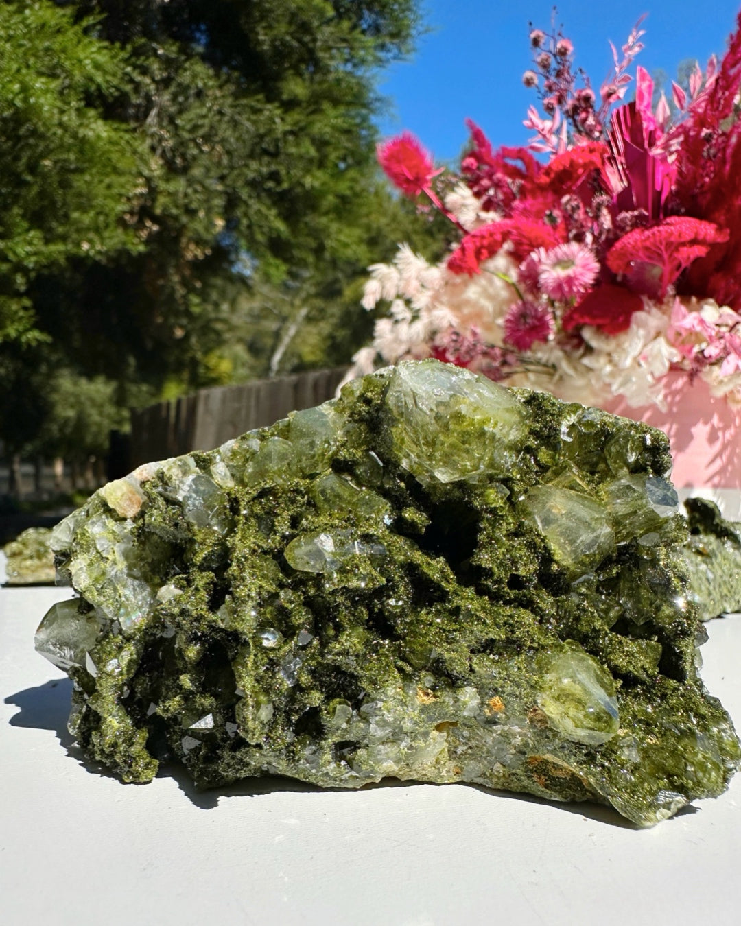 Epidote Quartz Cluster