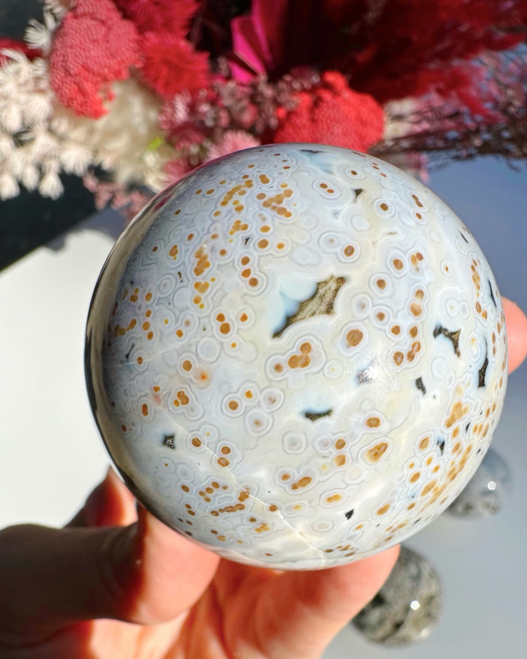Ocean Jasper Sphere - Baltic Mermaid