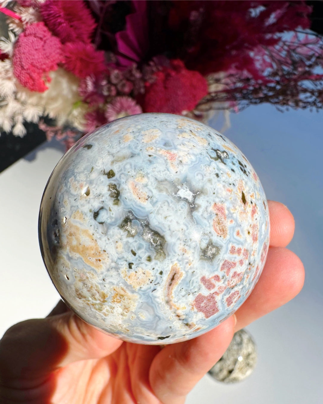Ocean Jasper Sphere - Baltic Mermaid