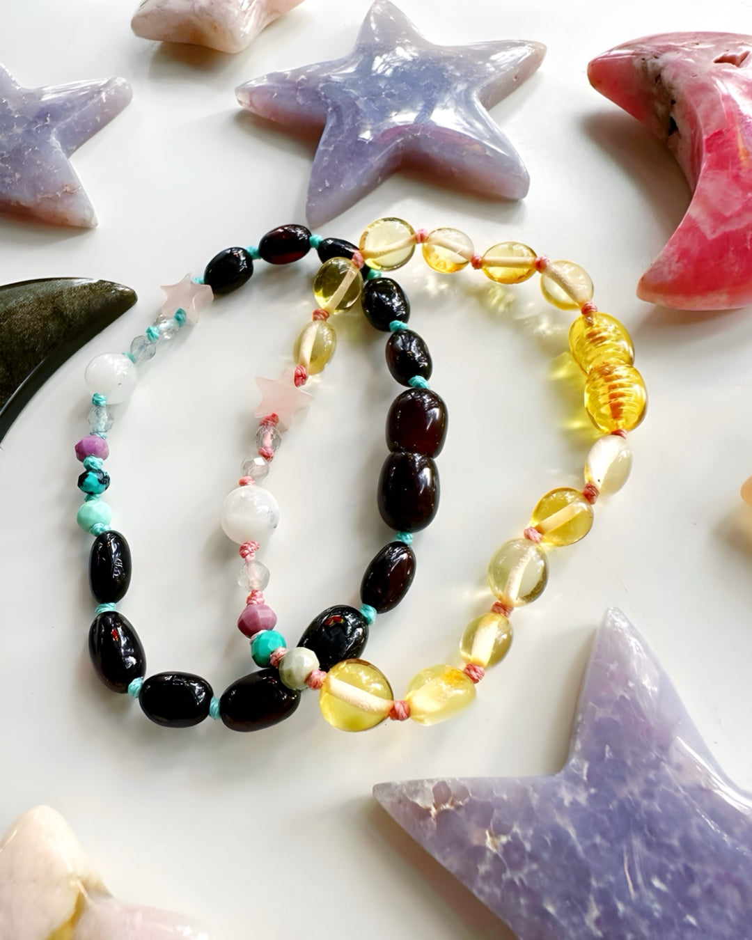 “Wish” Baltic Amber & Gemstone Bracelet - Baltic Mermaid