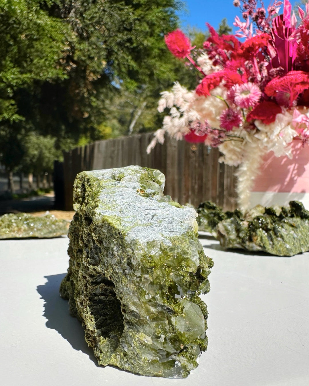 Epidote Quartz Cluster - Baltic Mermaid