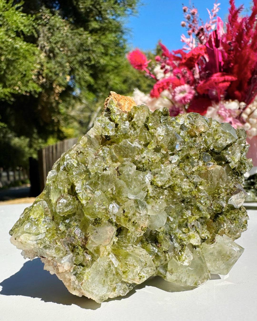 Epidote Quartz Cluster