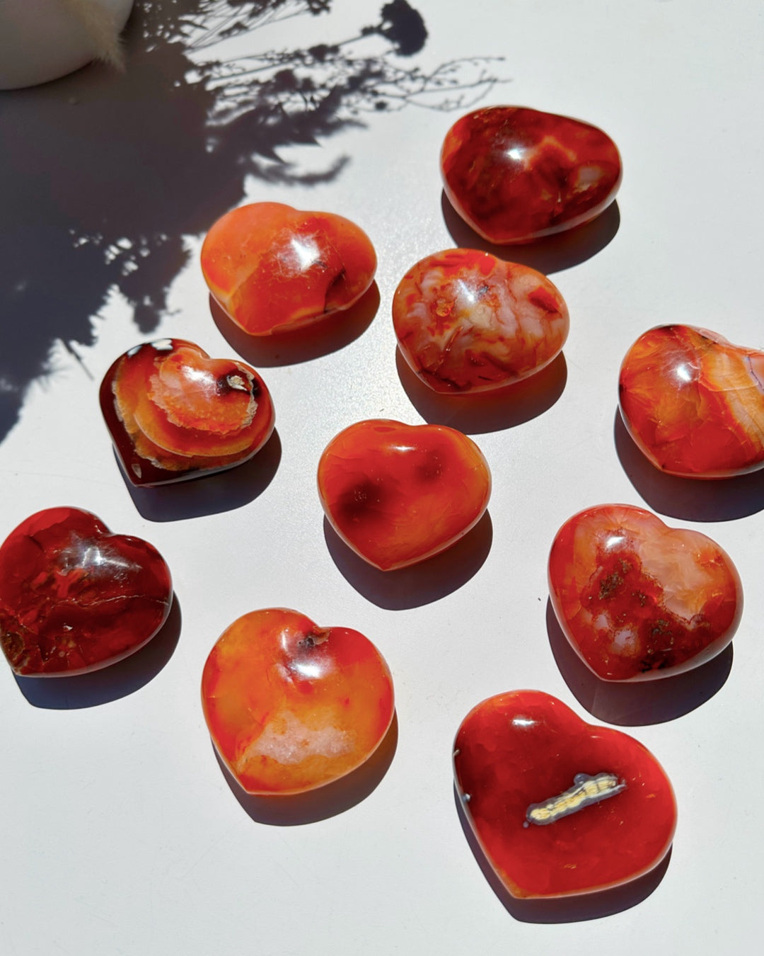 Carnelian Agate Hearts - Baltic Mermaid