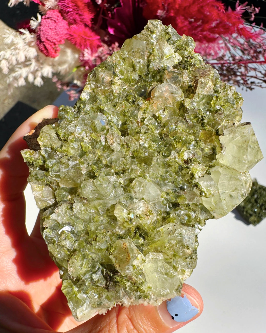Epidote Quartz Cluster - Baltic Mermaid